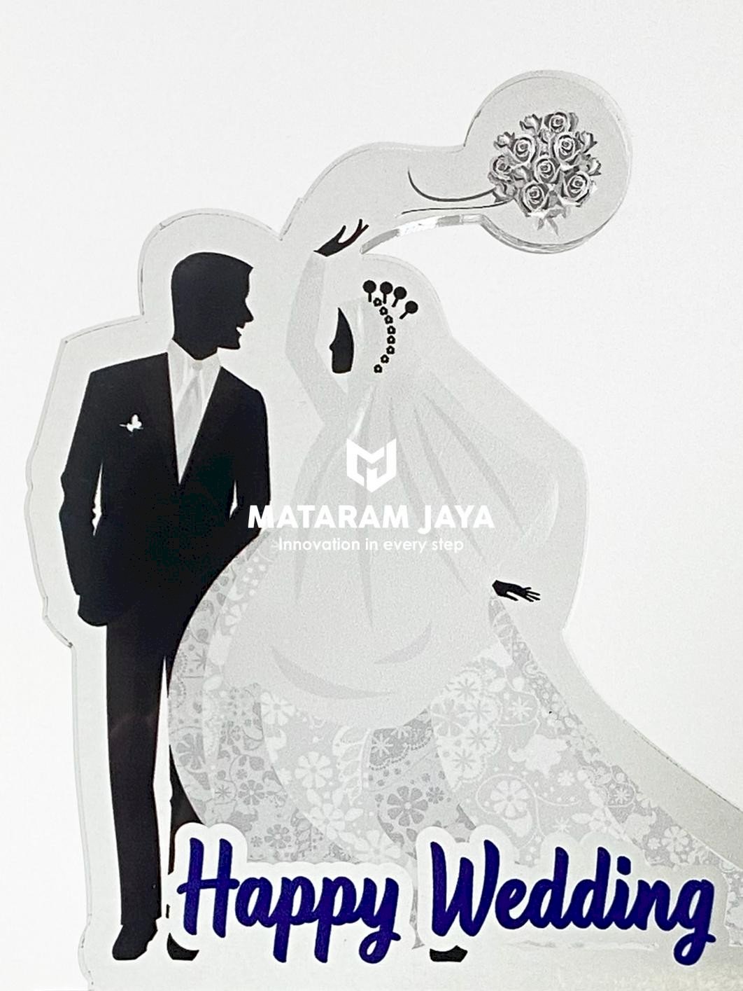 Happy Wedding | Plakat Akrilik