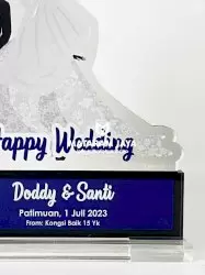 Happy Wedding | Plakat Akrilik